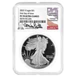 2022-S 1 oz Proof Silver American Eagle NGC PF 70 FDOI (Castle)