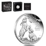2023 1/2 oz Proof Silver Lunar Year of The Rabbit Australian Perth Mint (w/Box & COA)