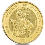 2023 Great Britain 1 oz Gold The Tudor Beasts Yale of Beaufort Coin .9999 Fine BU