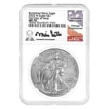 2023-W 1 oz Burnished Silver American Eagle NGC MS 70 FDOI (Castle)