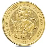 2023 Great Britain 1/4 oz Gold The Tudor Beasts Yale of Beaufort Coin .9999 Fine BU