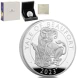 2023 Great Britain 5 oz Proof Silver The Tudor Beasts Yale of Beaufort Coin .999 Fine (w/Box & COA)
