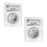 2024 Morgan and Peace Silver Dollar 2-Coin Set PCGS MS 70 FS
