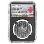 2024 1 oz Canadian Silver Maple Leaf Pulsating Forest Fields Ultra High Relief NGC Reverse PF 69