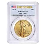 2024 1 oz Gold American Eagle PCGS MS 70 FS