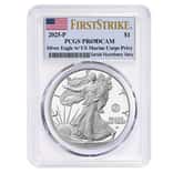2025-P Marine Corps Privy 1 oz Proof Silver American Eagle PCGS PF 69 FS