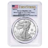 2025-S Navy Privy 1 oz Proof Silver American Eagle PCGS PF 69 FS