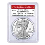 2025-S Navy Privy 1 oz Proof Silver American Eagle PCGS PF 70 FDOI SF Label