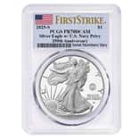 2025-S Navy Privy 1 oz Proof Silver American Eagle PCGS PF 70 FS