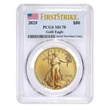 2025 1 oz Gold American Eagle PCGS MS 70 FS