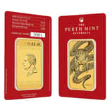 2025 1 oz Gold Australian Dragon Rectangular Coin Bar (in Assay)