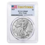 2025 1 oz Silver American Eagle PCGS MS 69 FS (Flag)