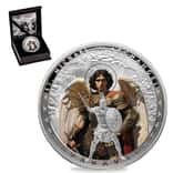 2025 Ghana 1 oz Patron Saints St. Michael Proof Colorized Silver Coin