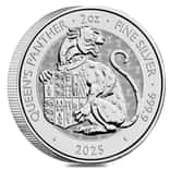 2025 Great Britain 2 oz Tudor Beasts Queen's Panther Silver Coin .9999 Fine BU