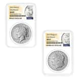 2025 Morgan and Peace Silver Dollar 2-Coin Set NGC MS 69 ER (Morgan/Peace)