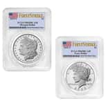 2025-S Morgan and Peace Silver Dollar Proof 2-Coin Set PCGS PF 69 FS
