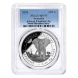 2025 Somalia 1 oz African Elephant Silver Coin PCGS MS 70