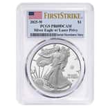 2025-W Laser Engraved Privy 1 oz Proof Silver American Eagle PCGS PF 69 FS