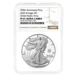 2025-W US Army Privy 1 oz Proof Silver American Eagle NGC PF 69