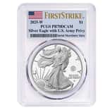 2025-W US Army Privy 1 oz Proof Silver American Eagle PCGS PF 70 FS