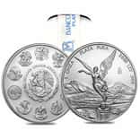 Roll of 25 - 2026 1 oz Mexican Libertad Silver Coin BU
