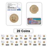 Lot of 20 - 2026 (P) President Donald J. Trump $1 Coin NGC MS 66 ER