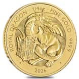 2026 Great Britain 1/4 oz Tudor Beasts Royal Dragon Gold Coin BU