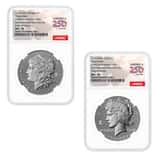 2026-P Morgan and Peace Silver Dollar Diamond Field 2-Coin Set NGC MS 70 ER (250th Ann.)