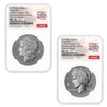 2026-P Morgan and Peace Silver Dollar Diamond Field 2-Coin Set NGC MS 70 FDOI (250th Ann.)