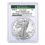 2026-P 1 oz Proof Silver American Eagle Congratulations Set PCGS PF 69 FS Philadelphia