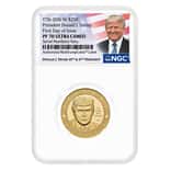 2026-W 1 oz President Donald J. Trump Proof Gold Coin NGC PF 70 FDOI (Trump Label)