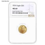 2026 1/10 oz Gold American Eagle NGC MS 69
