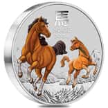2026 1 Kilo Colorized Silver Lunar Horse BU Perth Mint
