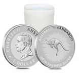 Roll of 25 - 2026 1 oz Australian Silver Kangaroo Perth Mint BU