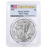 2026 1 oz Silver American Eagle PCGS MS 70 FS (Flag)