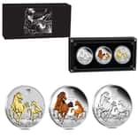2026 3 oz Silver Lunar Horse 3-Coin Set Perth Mint