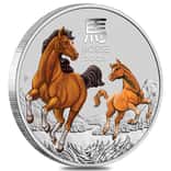 2026 5 oz Colorized Silver Lunar Horse BU Perth Mint