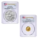 2026 Best of the US Mint 1916 Mercury Dime Gold Coin & Silver Medal Set PCGS SP/MS 70 FS