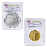 2026 Best of US Mint 1916 Walking Liberty Half Dollar Gold Coin & Silver Medal Set PCGS SP/MS 70 FS