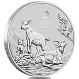 2027 1/2 oz Silver Lunar Goat BU Australian Perth Mint