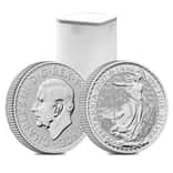 Tube of 19 - 2027 Great Britain 1/4 oz Silver Britannia Coin BU