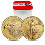 Roll of 20 - 2027 1 oz Gold American Eagle $50 Coin BU