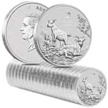 Roll of 20 - 2027 1 oz Silver Lunar Goat BU Australian Perth Mint