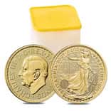 Tube of 25 - 2027 Great Britain 1/10 oz Gold Britannia Coin BU