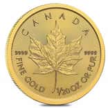 2027 1/20 oz Canadian Gold Maple Leaf $1 Coin BU (Sealed)