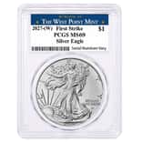 2027 (W) 1 oz Silver American Eagle PCGS MS 69 FS West Point
