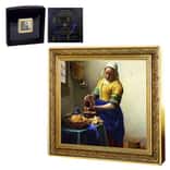 2019 Niue 1 oz Colorized Silver The Milkmaid Johannes Vermeer Coin (w/Box & COA)