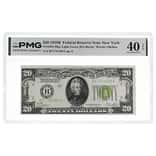 1928 B $20 Federal Reserve Note New York PMG XF 40 EPQ
