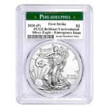 2020 (P) 1 oz Silver American Eagle PCGS BU FS (Philadelphia) Emergency Issue
