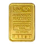 2.5 gram Johnson Matthey Vintage Gold Bar .9999 Fine